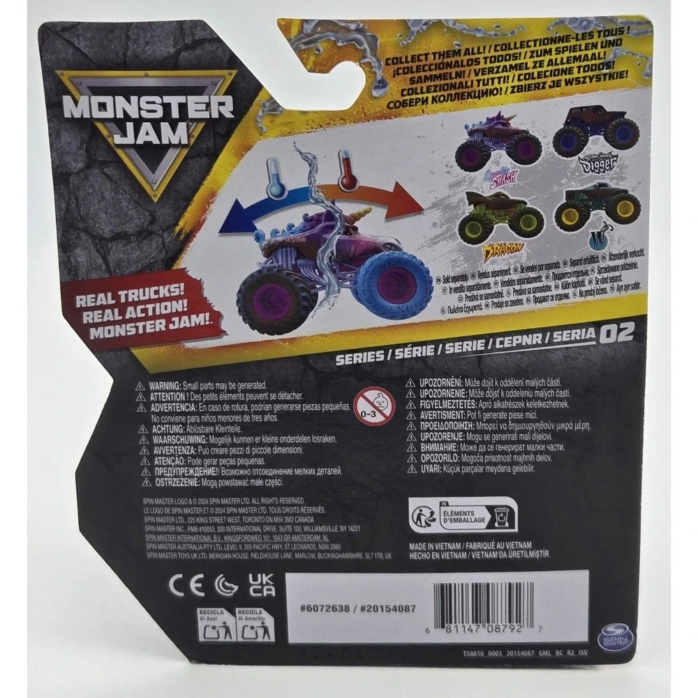 Monster Jam Sparkle Smash Mud Blasters‎ Color Change Truck 2025 Series 2